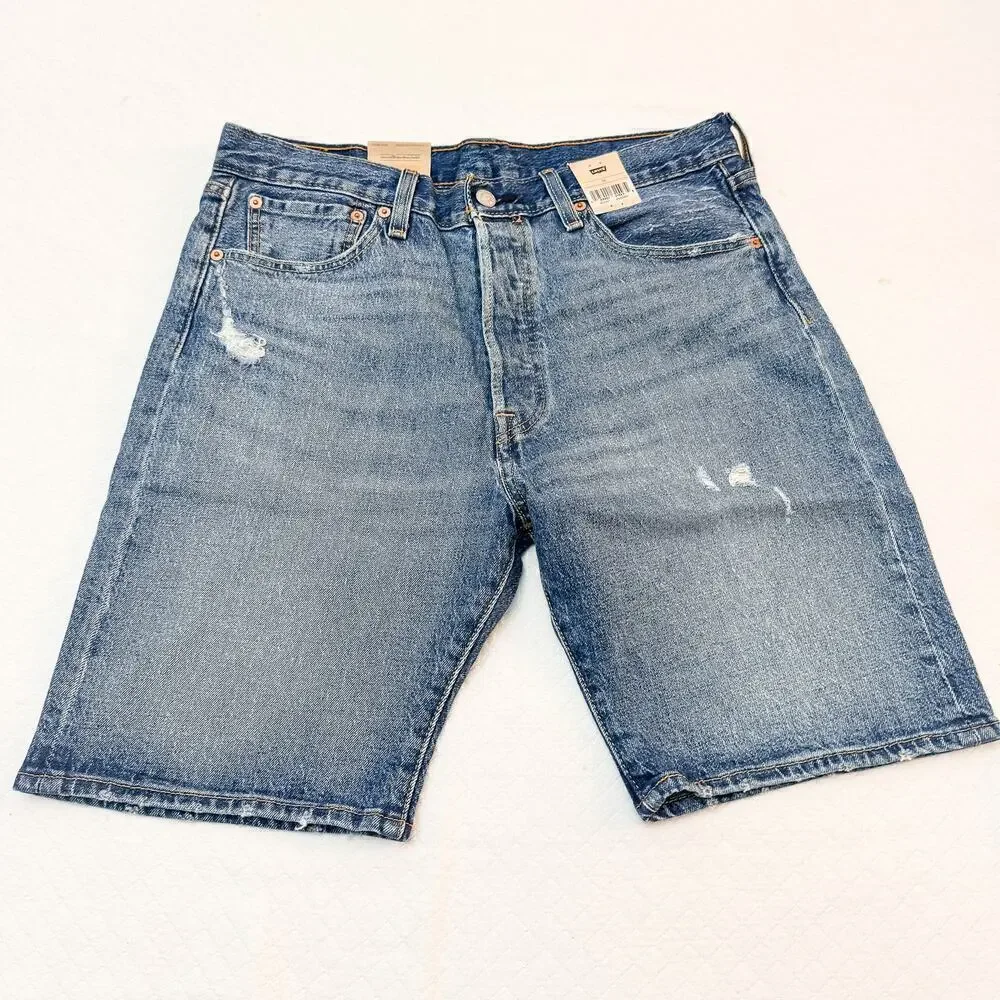 Levi's 501 Shorts Stretch Denim Jeans SZ33 9